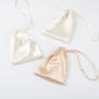 Personalized Single String Silk Satin Jewelry Bag Luxury Drawstring Gift Silk Dust Cosmetic Packaging Bag