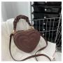 NHC0015 Fashion Women's Bag New Trendy Korean Version Of The Love-Shaped Handbag Lady Shoulder Messenger Small Round Bag