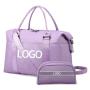 Customized Waterproof Travel Duffel Bag Set with Toiletry Carry On Weekender Sport Gym Bag with Wet Pocket