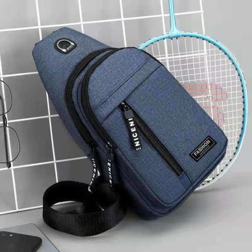 New cross-border men's Oxford cloth chest bag, multi-functional sports outdoor leisure shoulder bag messenger bag