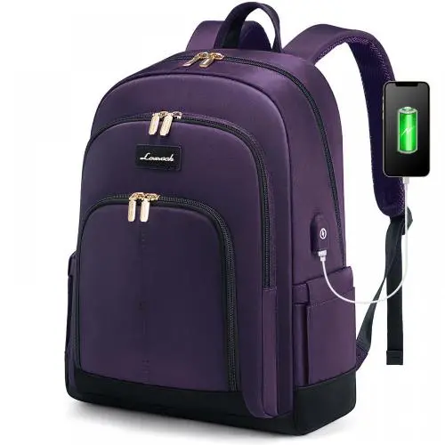 LOVEVOOK waterproof custom backpack office computer bag large school bags for boys and girls 15.6in travel work laptop backpack
