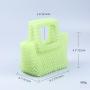 Wholesale handmade resin green beaded Handbag Pearl Bag Famous Design Women Acrylic tote Bag Summer Bag Hollow Out 2024