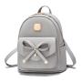 Fashion Small Daypacks Mini Backpack Purse Cute Bowknot Decor PU Leather Backpack Women