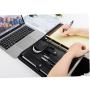 A4 Size PU Vegan Leather Document Zipper Padfolio Folder Office Resume Folder