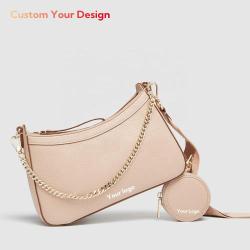 Oem Odm Luxury Women Crossbody Bag With Pouch Chain Trendy Fashion Webbing Stripe Pu Leather Custom Logo Ladies Crossbody Bags