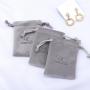 Custom Logo Printing Mini Velvet Drawstring bag For Jewelry Packaging Soft Velvet Cosmetic Jewelry Pouch