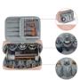 PU Leather Zipper Make Up Organizer Toiletry Bag Custom Logo Travel Portable Cosmetic Bag With Brush Slots