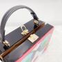 Custom Acrylic resin square box Fashionable Spliced Beauty Face Women clutch Bag Cartoon Personality Design Unique Handbag
