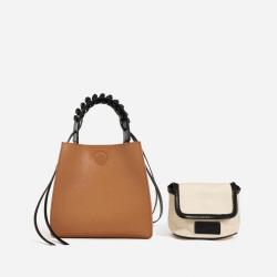 2024 new niche minimalist and fashionable retro hand-held crossbody women's bag