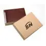 Wallet custom natural leather wallet ID flap pocket rfid minimalist high-end oil-waxed genuine leather men's wallet