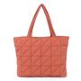CHANGRONG Custom personalize Fashion Quilted puffy tote bag with zipper