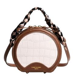 KBW085 Stone Pattern Women Bag  New Fashion Girl Handbag Personality PU Single Ladies Shoulder Crossbody Small Round Bag