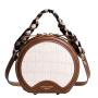 KBW085 Stone Pattern Women Bag  New Fashion Girl Handbag Personality PU Single Ladies Shoulder Crossbody Small Round Bag
