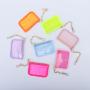 Custom Kids Travel Transparent Small Makeup Cosmetic Bag Clear PVC Lipsticks Keychain Bag Zipper Mini Pouch