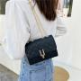 2023 New Small Square Diamond Lattice Bag Pu Solid Zipper Fashion Single Shoulder Messenger Bag With Chain Ladies Handbag