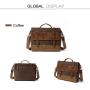 Wholesale men shoulder crossbody canvas bags high quality Retro Oil Wax canvas travel work school laptop briefcase bags for men