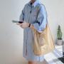 Korean version of the new women leisure beach bag fashion trend money bag single shoulder package creative mesh canvas tote bag