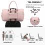 JFFD Quilted Travel Luggage Duffle Bag with Toiletry purse Carry on Overnight Bag with Shoe Compartment Weekender Bag for Women
