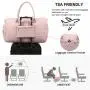 JFFD Quilted Travel Luggage Duffle Bag with Toiletry purse Carry on Overnight Bag with Shoe Compartment Weekender Bag for Women