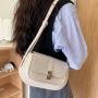 Factory wholesale high quality handbag blue lock shoulder bag winter new half moon bag