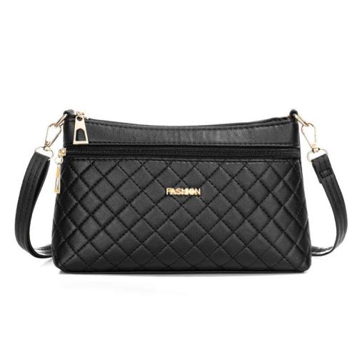 2024 Women's Fashion Crossbody PU Bag Embroidered Diamond Checkered Portable Shoulder Bag E-commerce Wholesale Lady Style