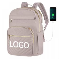 Custom Logo 15.6 Inch School Bookbag Work Computer Travelling Casual Sport Laptop Business Backpack with Usb