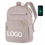 Custom Logo 15.6 Inch School Bookbag Work Computer Travelling Casual Sport Laptop Business Backpack with Usb
