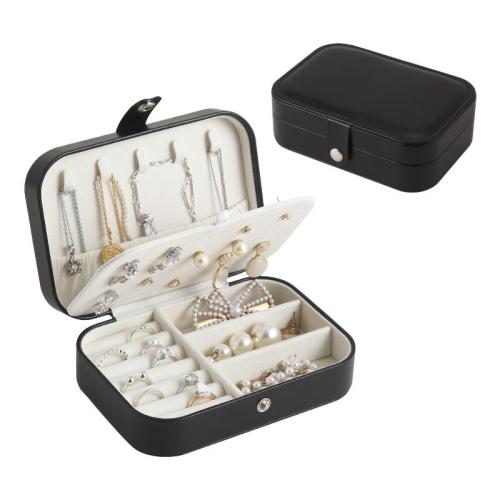 KBW621  Portable Travel Ladies Jewellery Storage Box Necklace Ring Earrings Double Household Accessories Box Jewellery Box