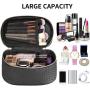 Cosmetic Set Case Vegan Leather Makeup Bag Personalized Travel Makeup Cosmetic Bag Luxury Black Toiletries Bag For Makeup Vegan