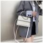 HandBags Luxury  Fashion Solid Color Portable New Korean Messenger Bag Single Shoulder Bag Women's Thread Zipper Square Bag