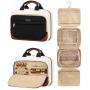 LOVEVOOK 12.5 In Waterproof Hanging Makeup Bag with Jewelry Compartment Clear Cosmetic Bag Travel Toiletry Bag for Women