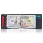 Custom minimalist leather money clip wallet rfid men front pocket slim pu money clip wallet