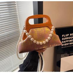 New versatile bead chain crossbody  evening bags clutch bag women