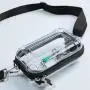 KBW720 Transparent Material Makeup Bag Fashionable Square Crossbody Shoulder Bag Mini Minimalist Portable Storage Bag