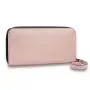 Factory wholesale price PU leather zipper women leather wallet with strap