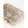 New design metal flower rhinestone bag ladies evening dinner clutch bag for wedding golden evening party bridal handbags