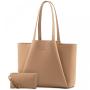LOVEVOOK Stylish Laptop Tote Bag for Women 15.6 In Leather Work Bag with Clutch Large Purse Briefcase Shoulder Bag Handbag set