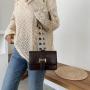 Solid color sac a main femme fashion handbags PU leather hand bag custom handbag for ladies
