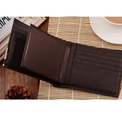 Leather Key Chain Wallet Gift Set for Men Custom Vegan PU Leather RFID Blocking Bifold Wallet