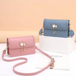 2024 Popular Women's Bag New Korean Fashion Single Shoulder Crossbody Bag Tassel Chain Magnetic Buckle Square  PU Ladies Bag