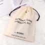 Eco-friendly Recycled Cotton Drawstring Shopping Clothes Storage Bag Custom Logo Printed Muslin Dust Gift Cotton Pouch
