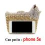 OEM Factory Women Rhinestone Purse Leather Evening Dog Shaped Clutch Gown Crystal Bag
