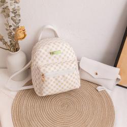 2024 Ladies Fashion Backpack Set Portable Small Bag with Chain Decoration for Women Cross-Border Wholesale