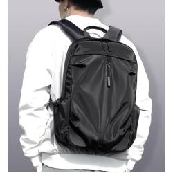 ZWY031 Men New Solid Color USB Charger Laptop Backpack Nylon Breathable Waterproof Backpack Daily Business Outdoor Travel Bag