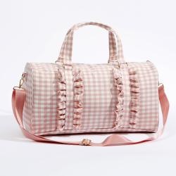 Wholesale Customized Good Quality Luxury Designer Duffle Bag Duffle Gym Bag Lightweight Plaid lace Duffle Bags For Women