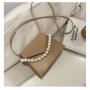 Popular Pearl Handbag New Bag For Women  Texture Double Layer Small Square Bag Single Shoulder Cross Bag For Women