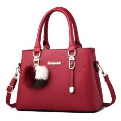 Bags for Women Fashion Large Capacity Women's Handbag Wool Ball Shoulder Messenger Bag for Foreign Trade