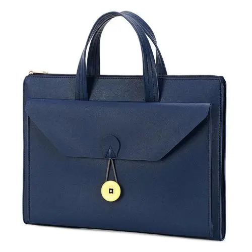 ZWY027 New Fashion Lightweight Men Laptop Handbag Daily Commuting PU Leather Waterproof Portable Briefcase Business Clutch Bag