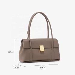 Manufacturer Wholesale Ladies Vintage Fashion Handbags Leather Large Capacity Armpit Shoulder Bags  For Women