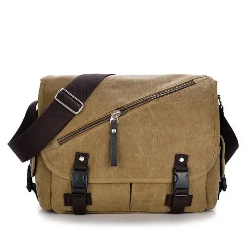 ZWY111 Vintage Trend Boy Canvas Bag Wholesale Daily Casual Student Lightweight Crossbody Bag Work Fashion Travel Messenger Bag